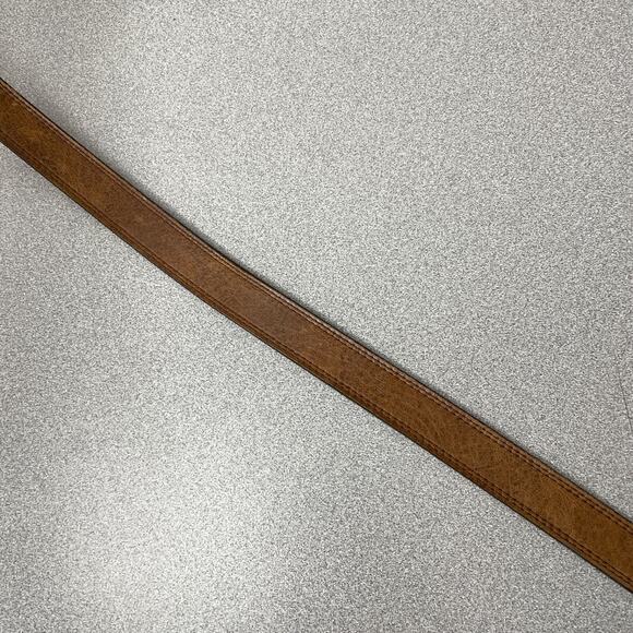 Nocona Belt Co Tan Leather Belt 30 Silver Aztec Buckle Western Cowgirl Cowboy - Picture 4 of 8